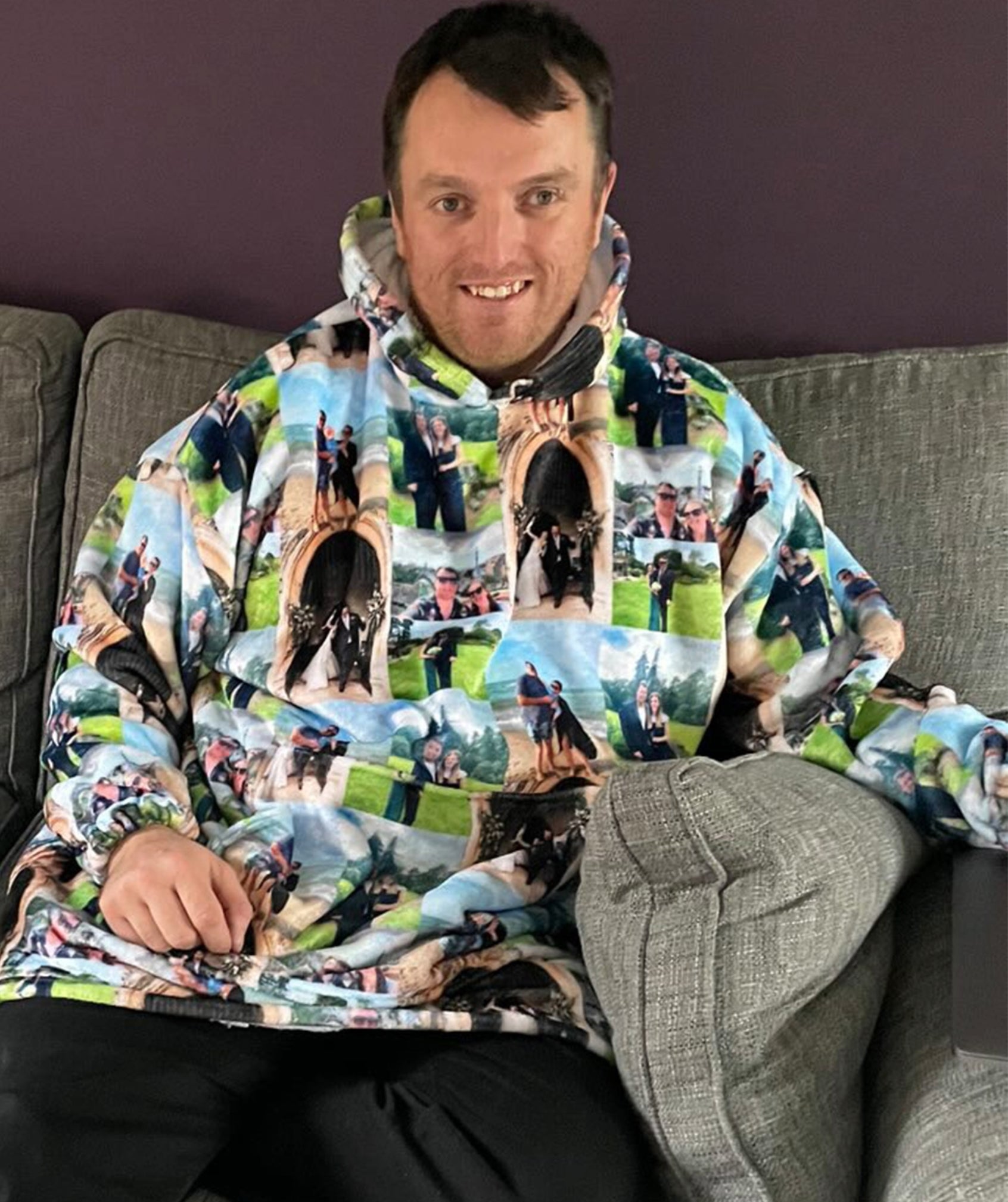 Photo Collage Chillzy Hoodie Blanket