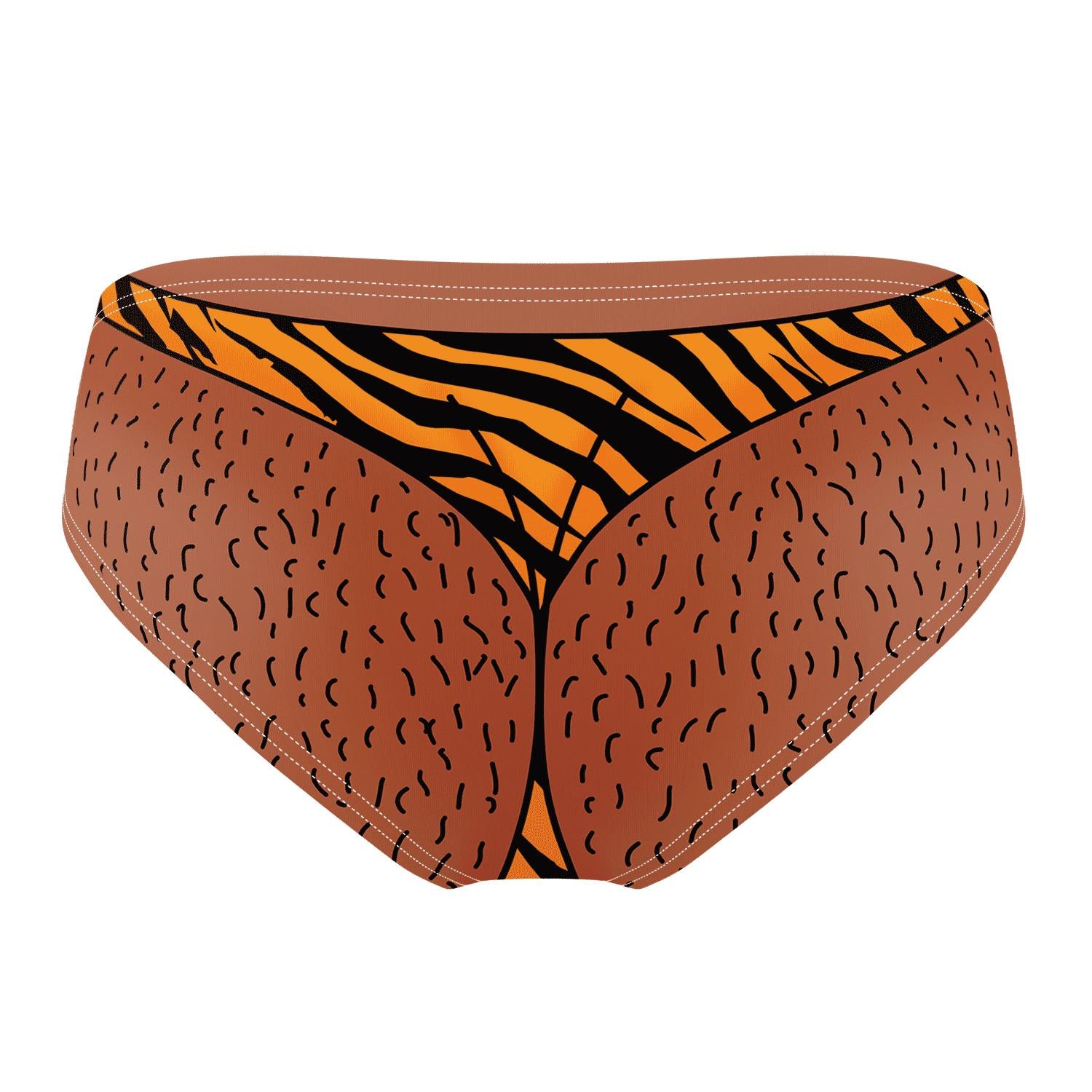 Zebra Thong Swim Trunks
