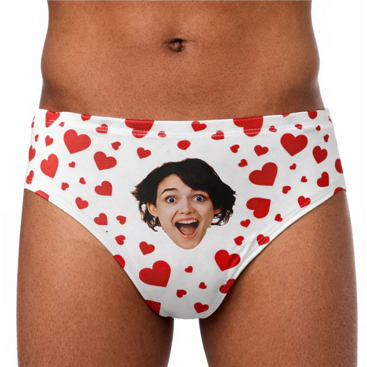 Heart Face Personalised Swimming Trunks