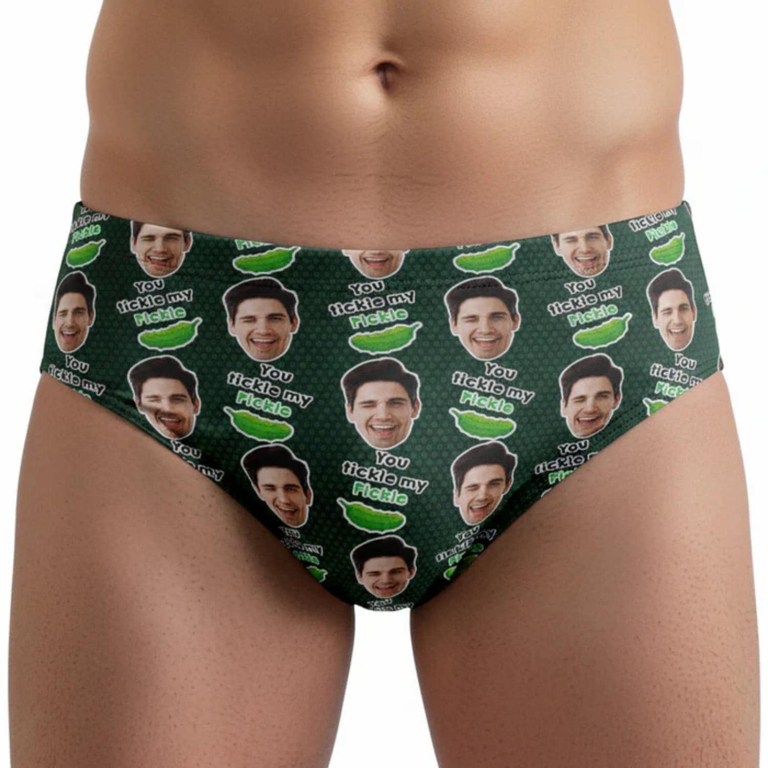 You Tickle My Pickle Personalised Face Swim Trunks
