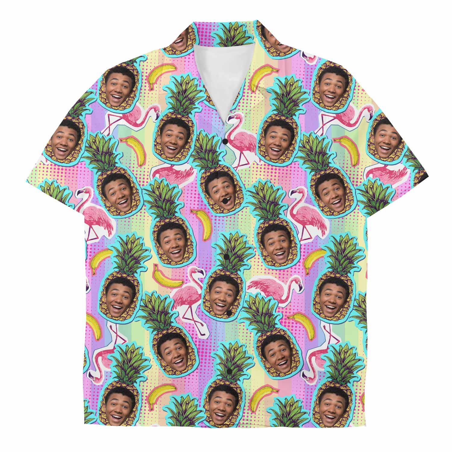 Pineapple Custom Faces Hawaiian Shirt