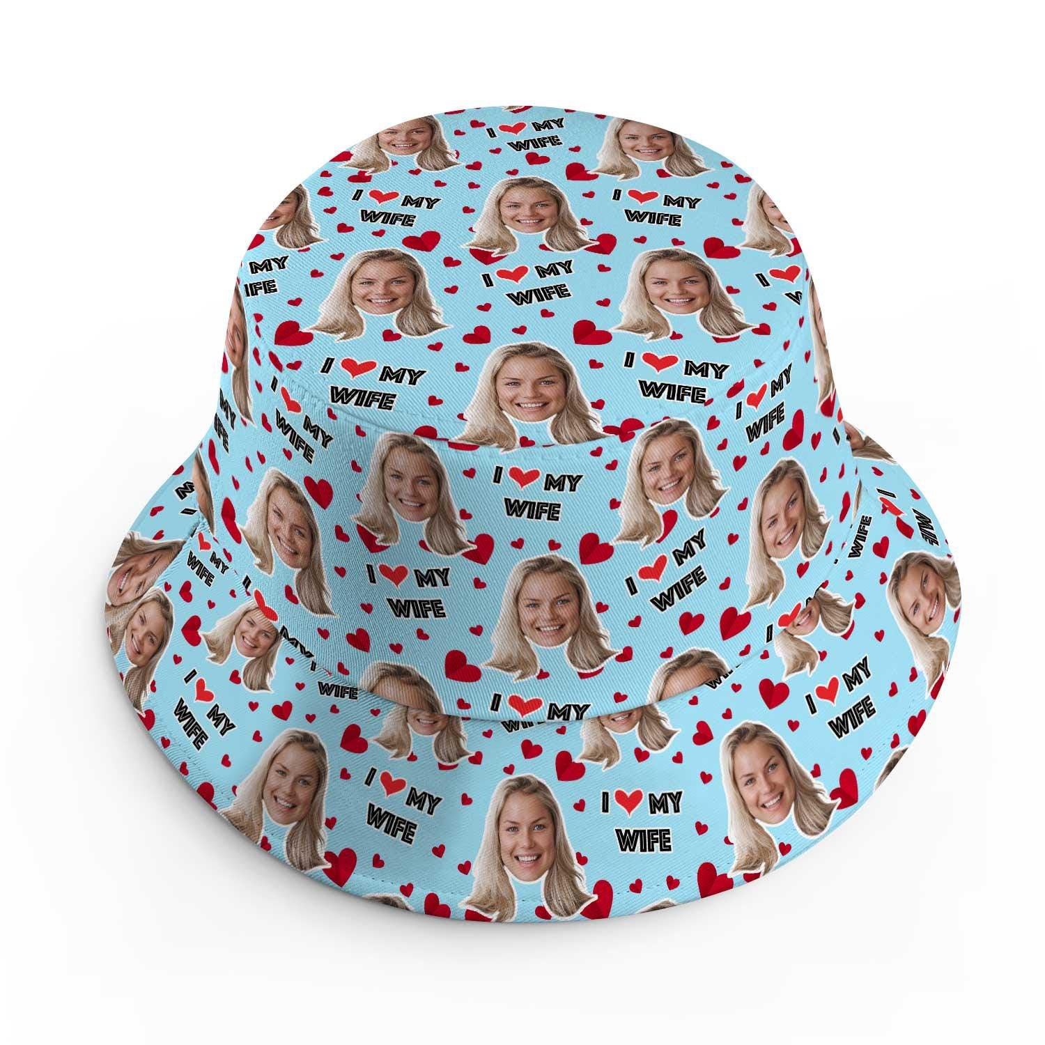 I Love My Wife Custom Bucket Hat