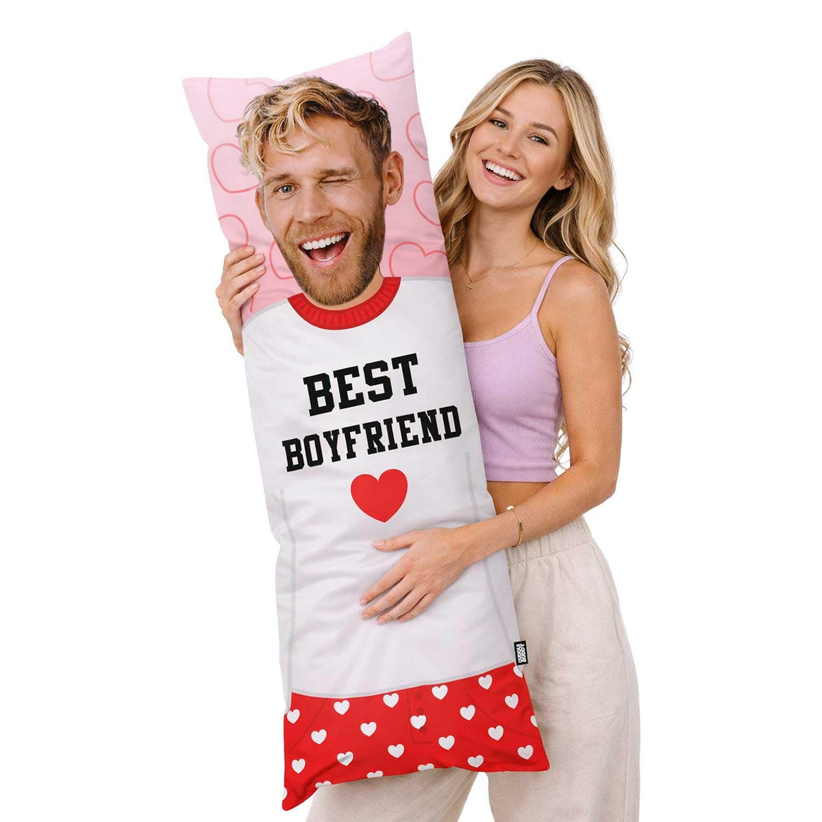 Custom Photo Body Pillow – Personalised Boyfriend Gift (115cm)
