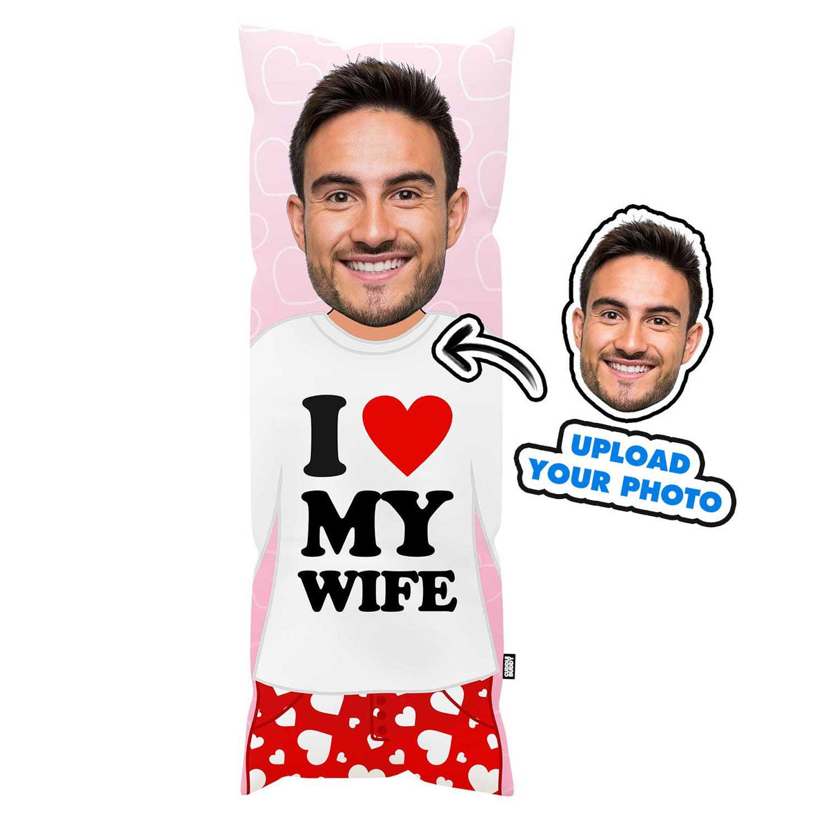 I Love My Wife Custom Body Pillow