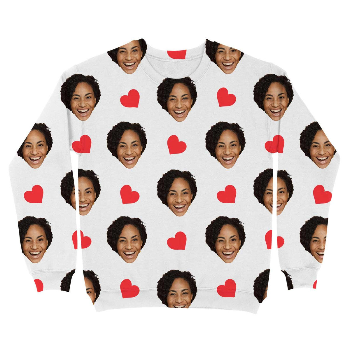 Red Hearts Personalised Sweatshirt