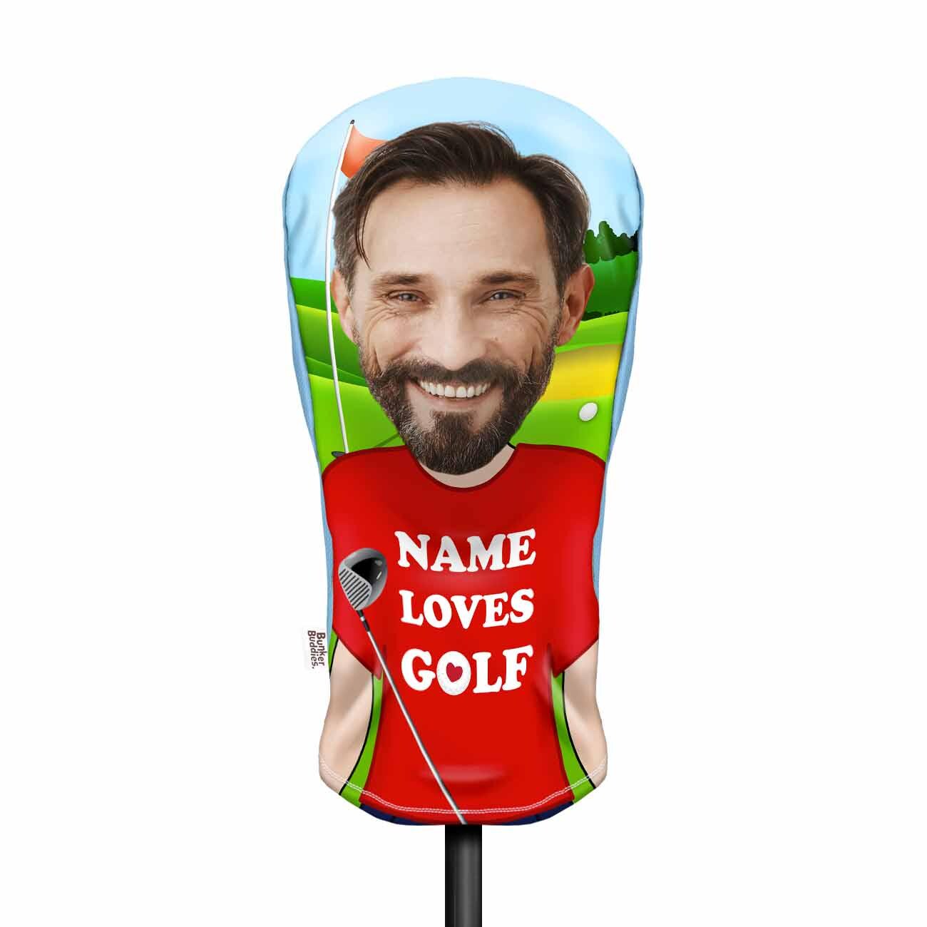 Name Loves Golf Personalised Golf Head Cover