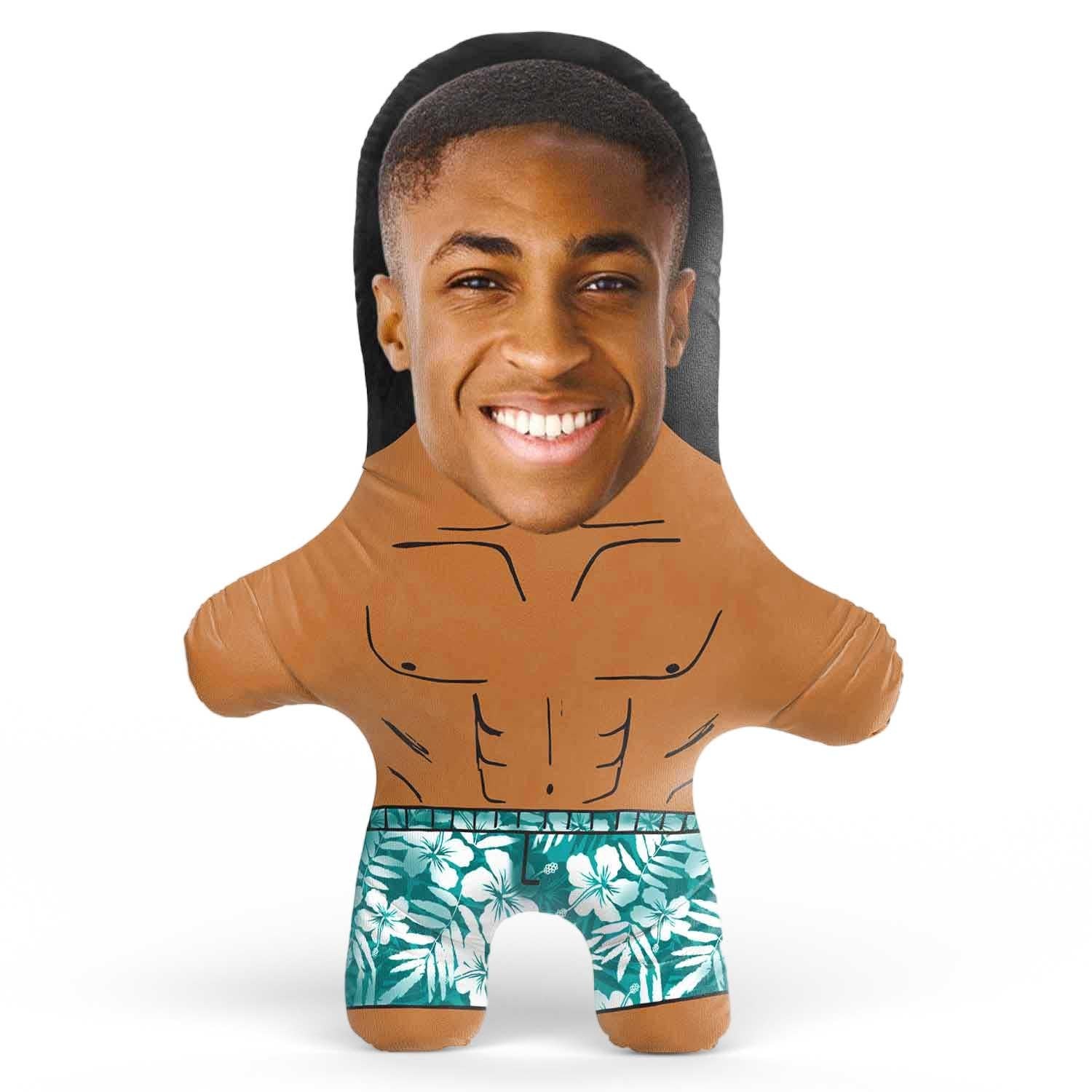 Beach Boy Face Pillow Personalised Teddy Bear