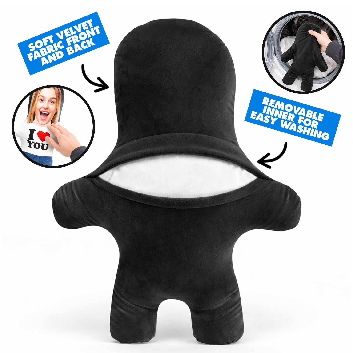Builder Face Pillow Personalised Teddy Bear