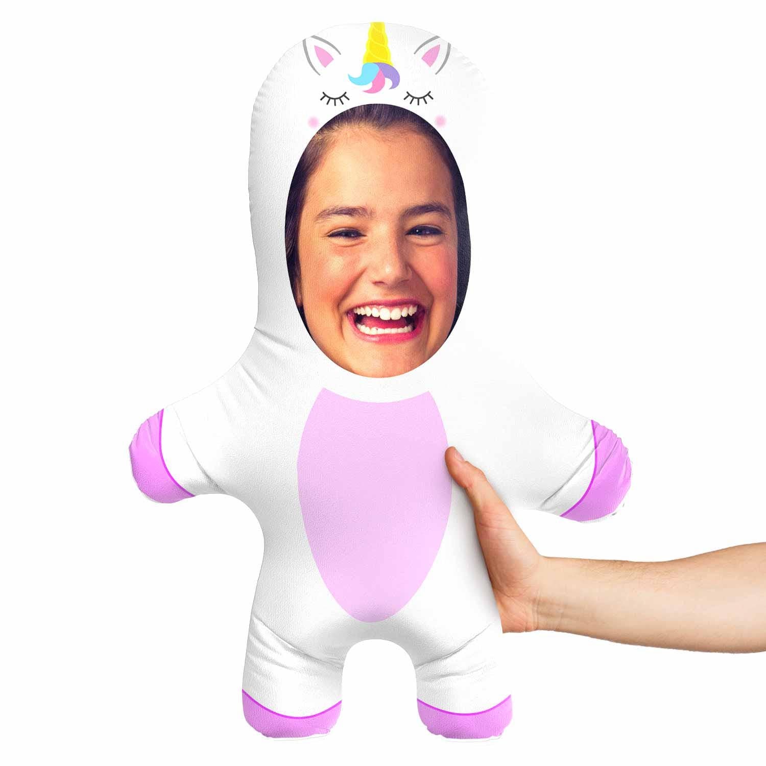 Unicorn Face Pillow Personalised Teddy Bear