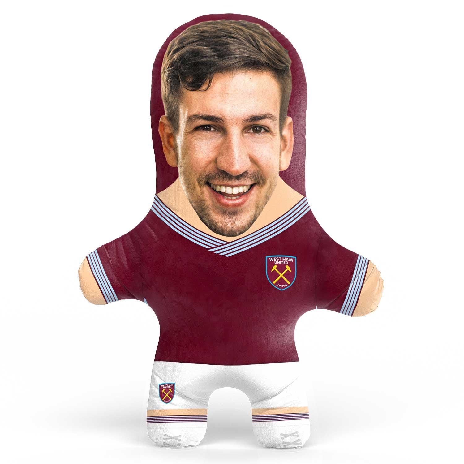 West Ham Face Pillow Personalised Teddy Bear