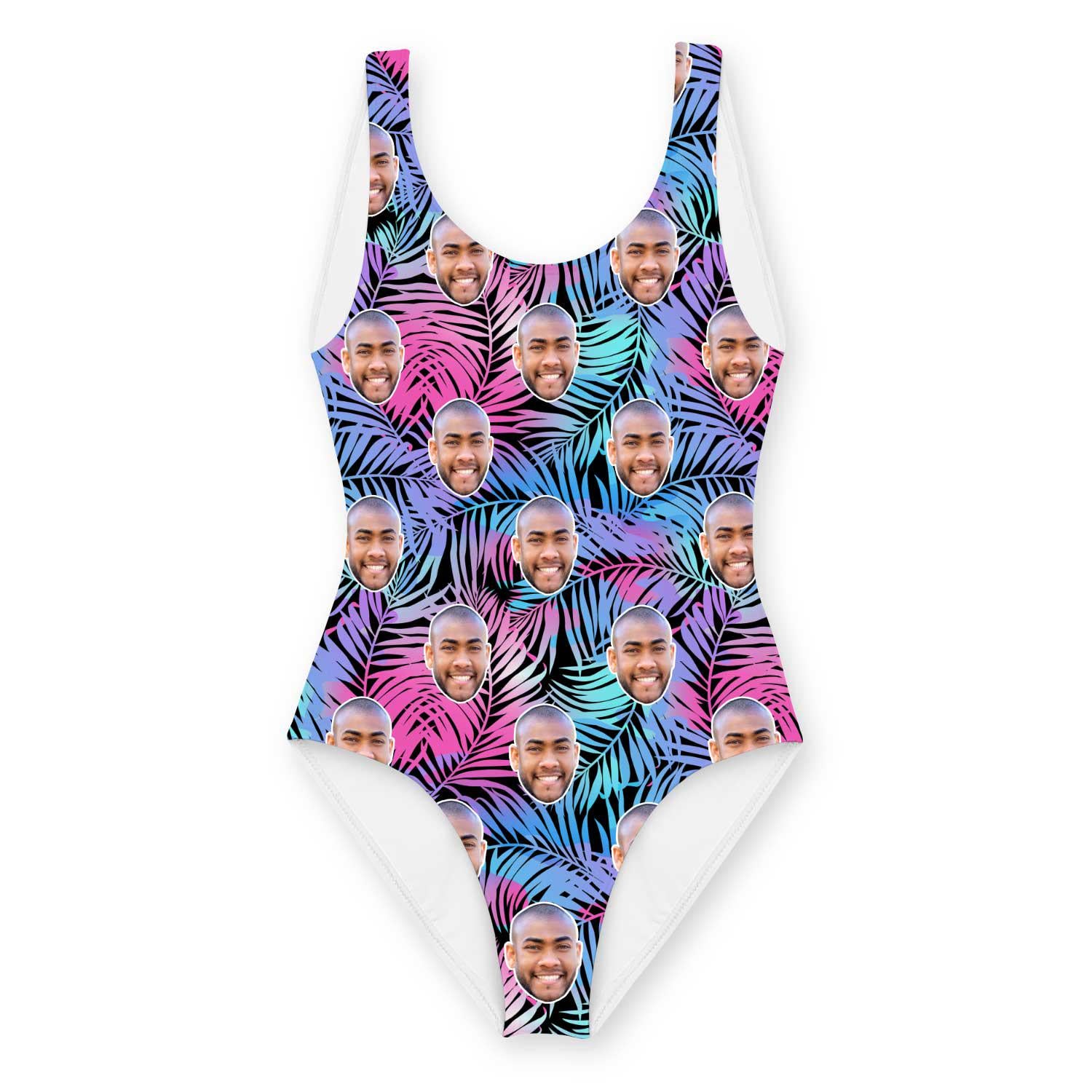 Tropical Neon Swimsuit Personalised With Face