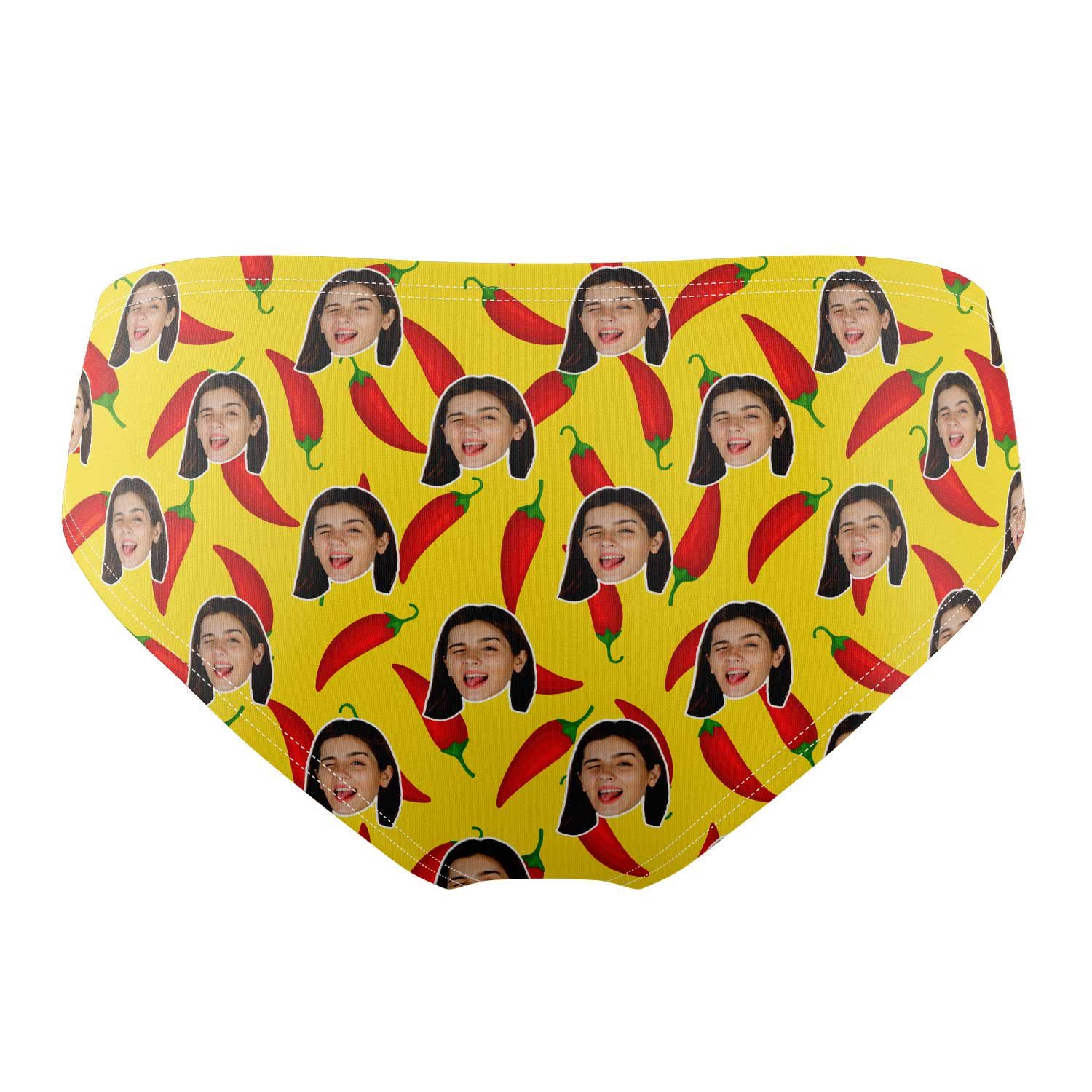 Chillies Pattern Personalised Face Swim Trunks