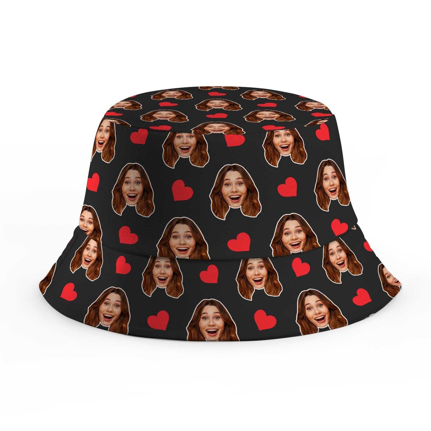 Red Hearts Custom Bucket Hat