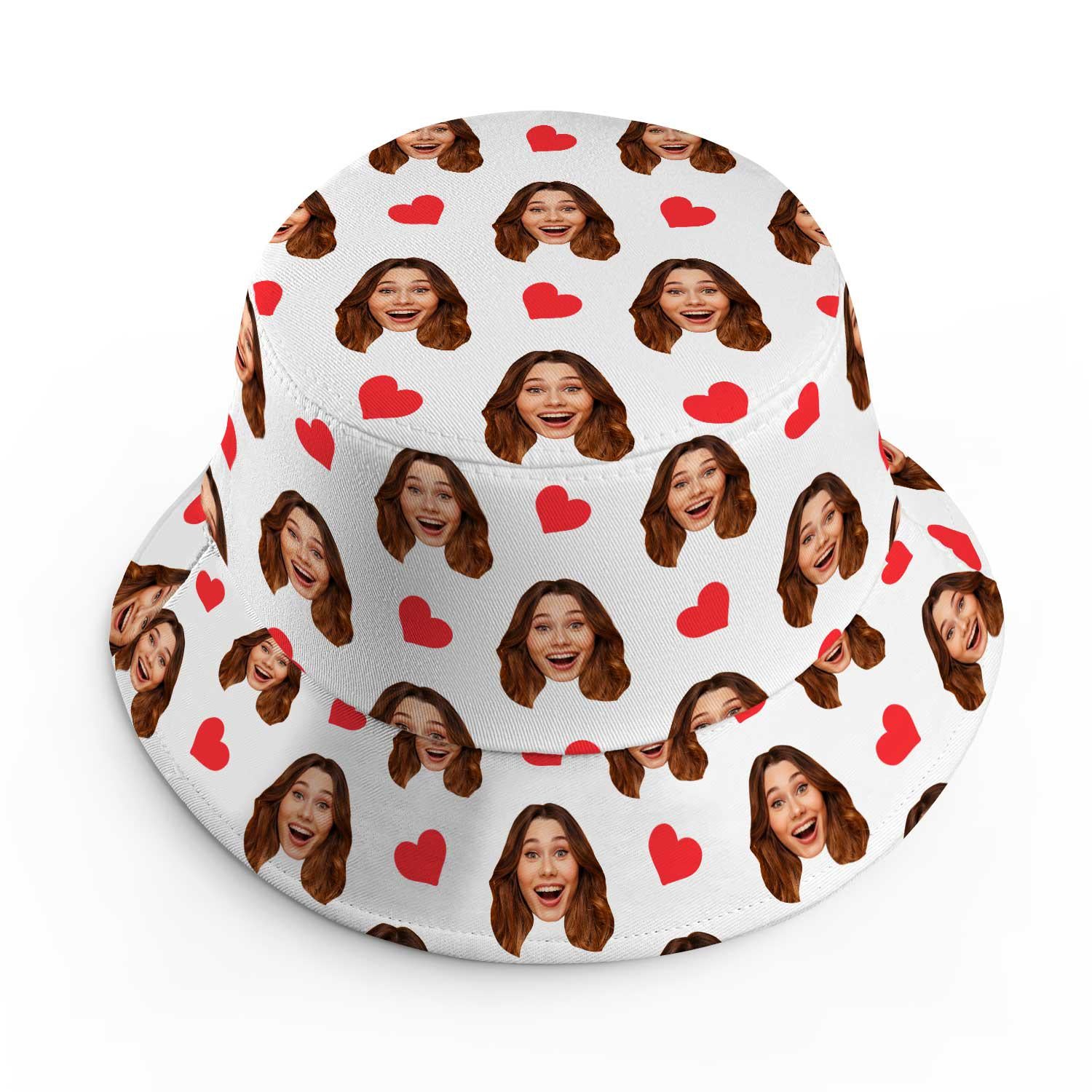 Red Hearts Custom Bucket Hat