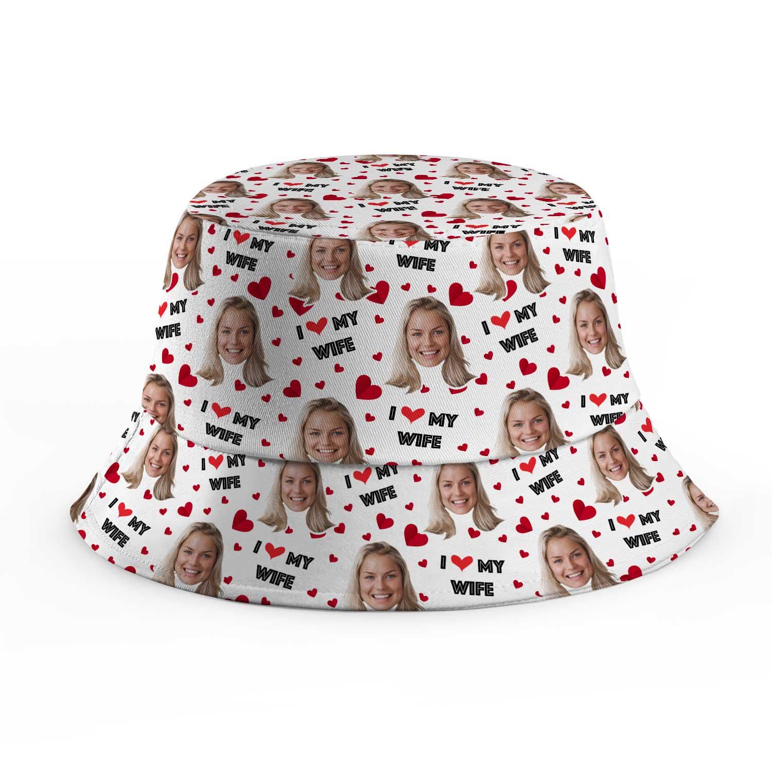 I Love My Wife Custom Bucket Hat