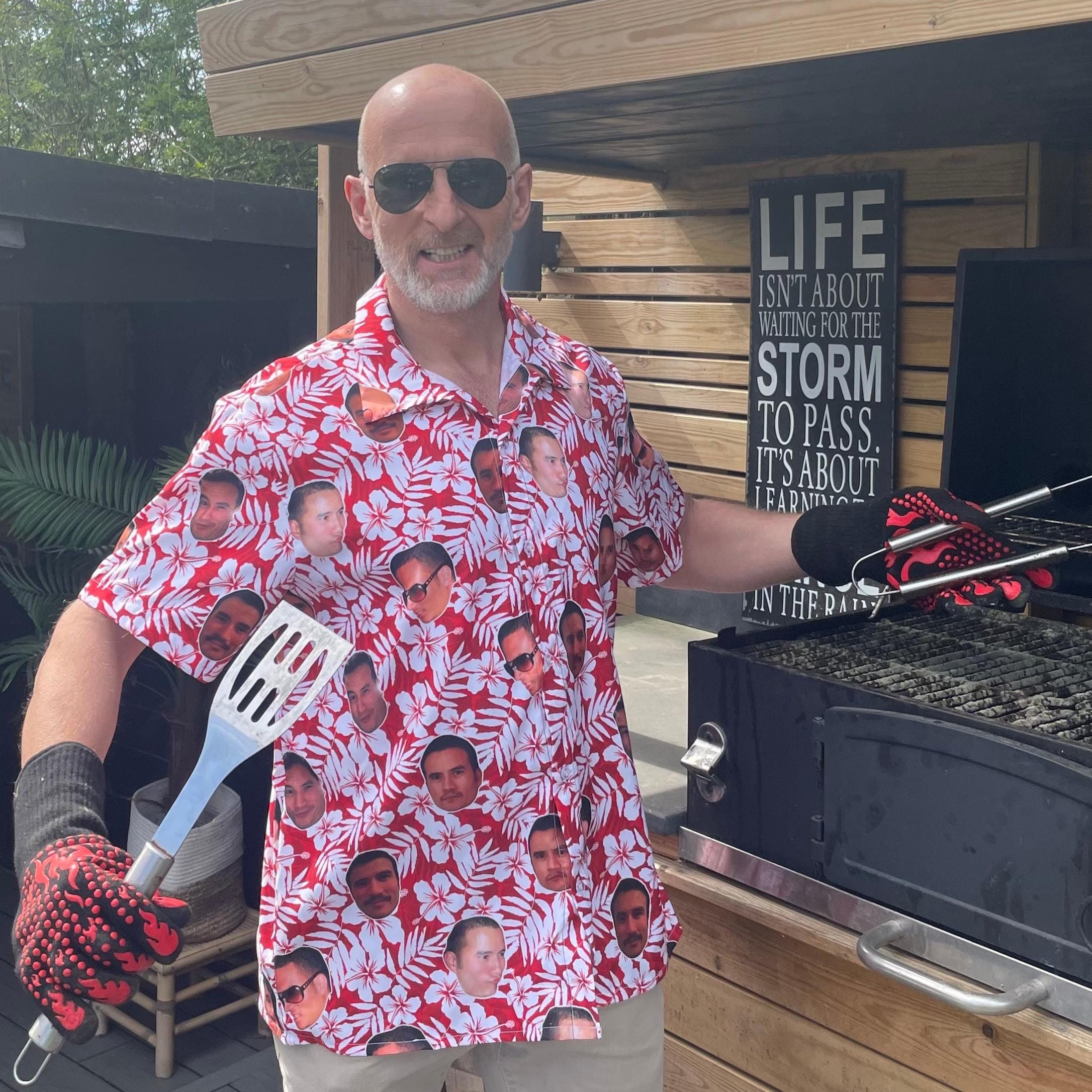 Red Custom Hawaiian Shirt