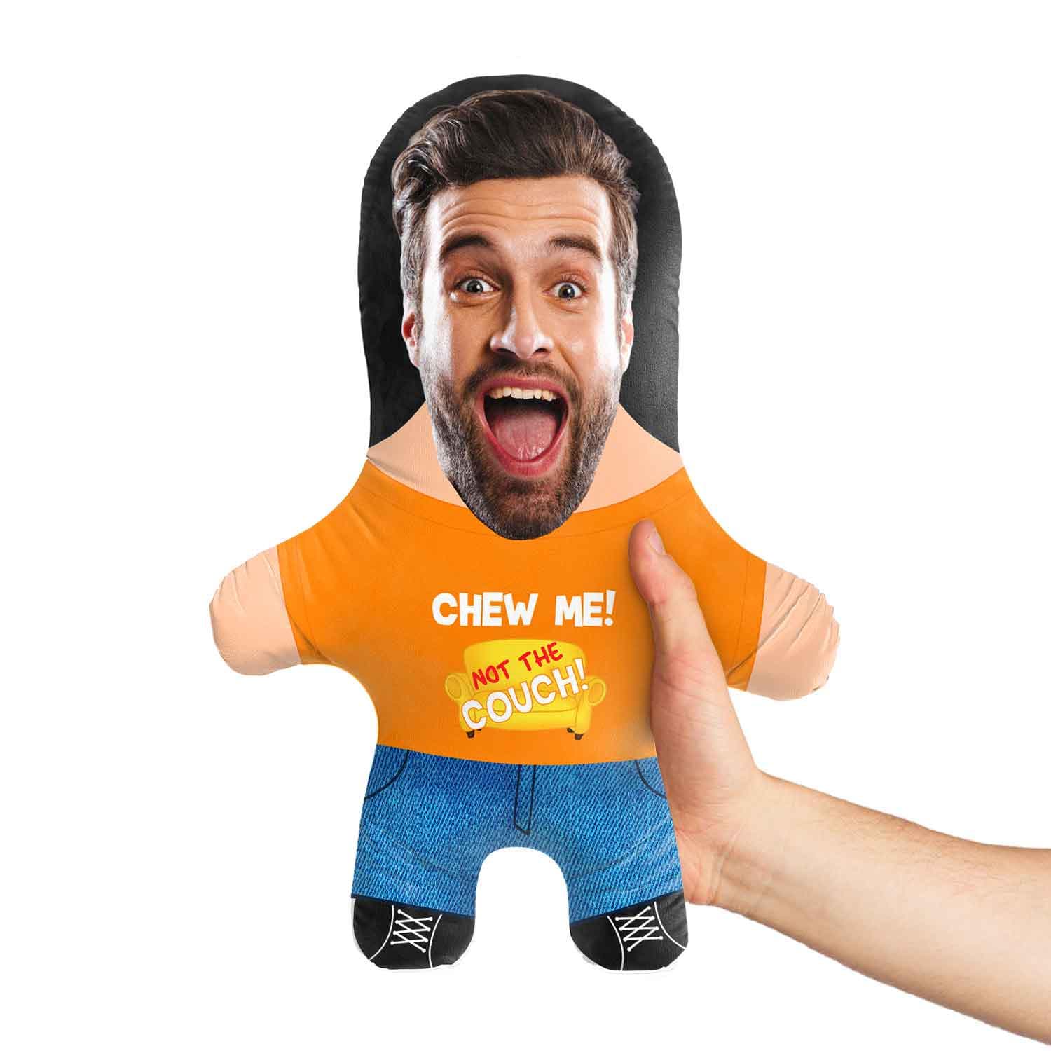 Chew Me! Personalised Dog Toy | Custom Photo Dog Toy | Funny Squeaky Dog Toy
