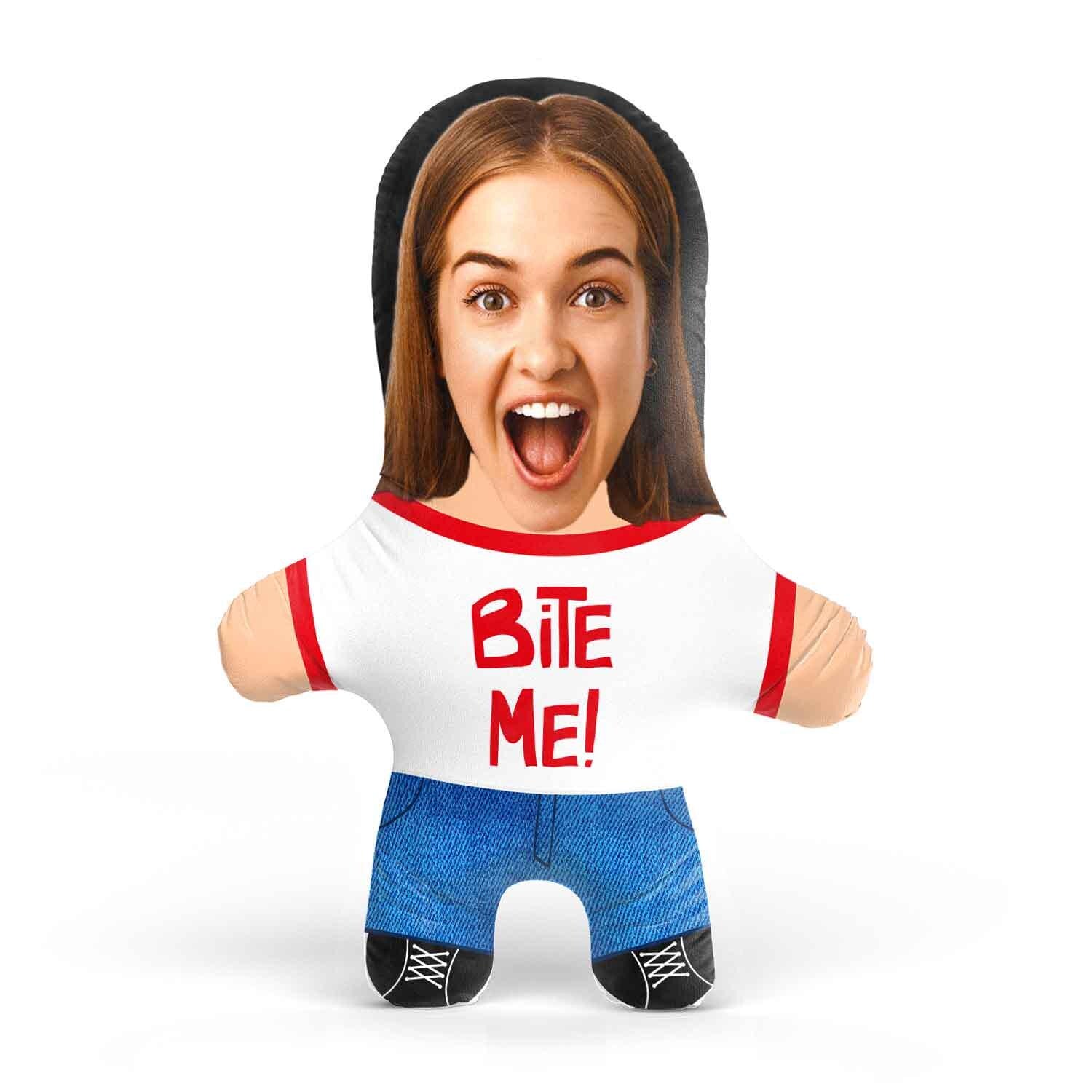 Bite Me! Personalised Dog Toy | Custom Photo Dog Toy | Funny Squeaky Dog Toy