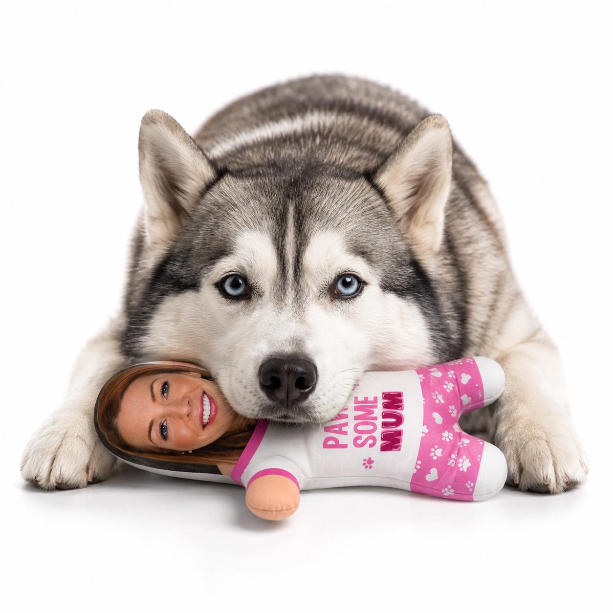 Pawsome Mum Personalised Dog Toy | Custom Photo Dog Toy | Dog Mum Gift