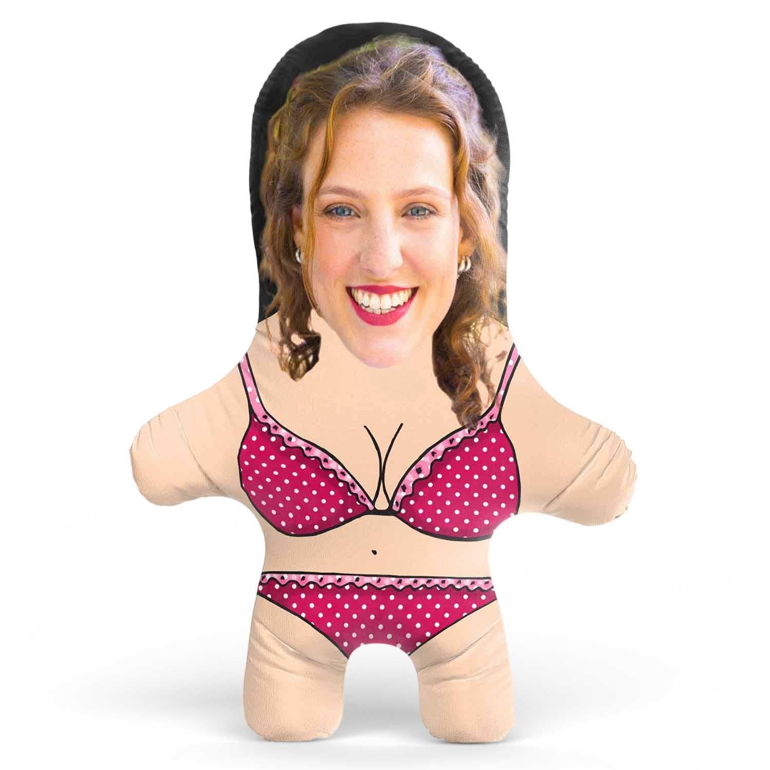 Bikini Babe Face Pillow Personalised Teddy Bear