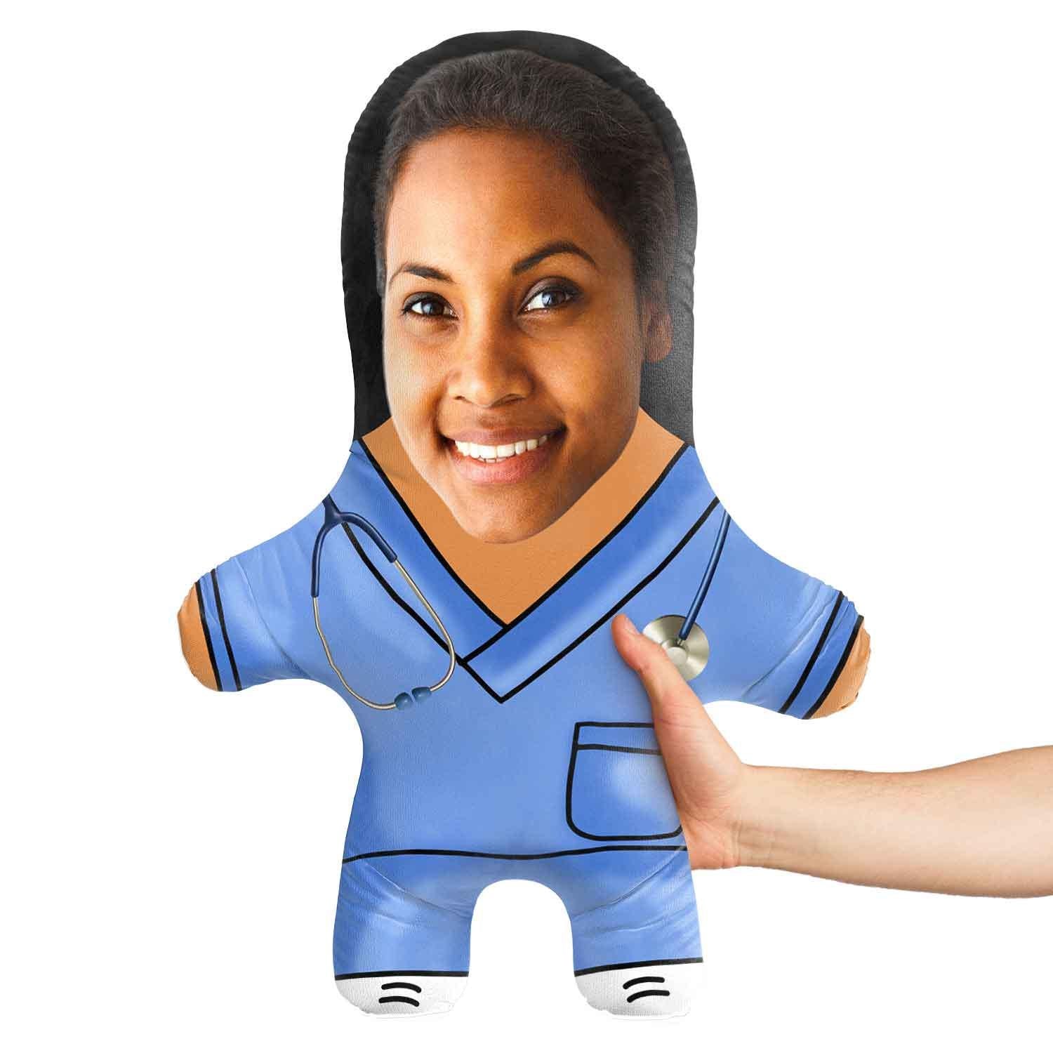 Nurse Face Pillow Personalised Teddy Bear