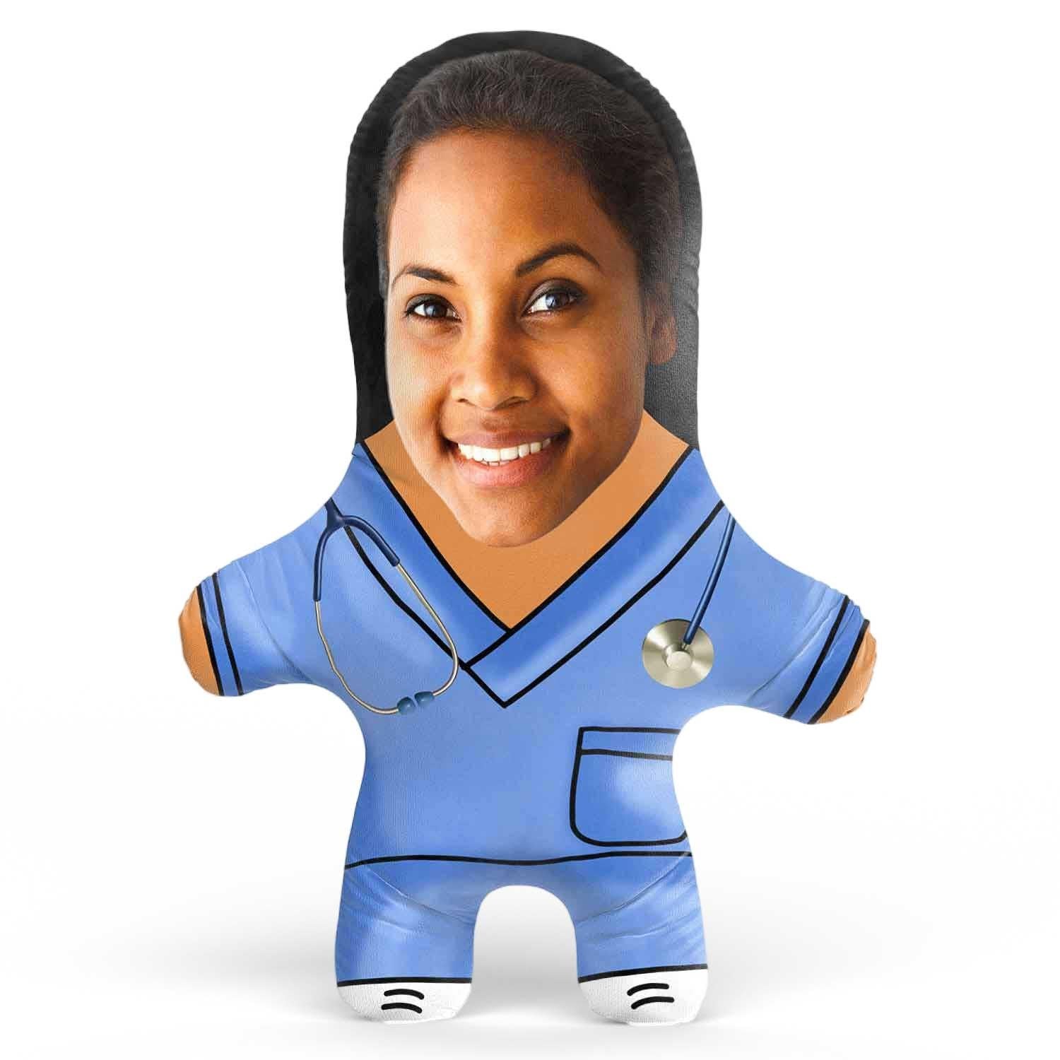 Nurse Face Pillow Personalised Teddy Bear