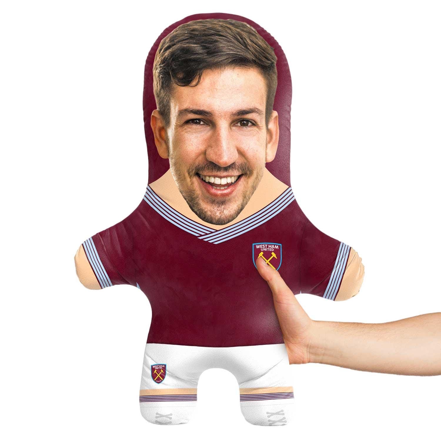 West Ham Face Pillow Personalised Teddy Bear