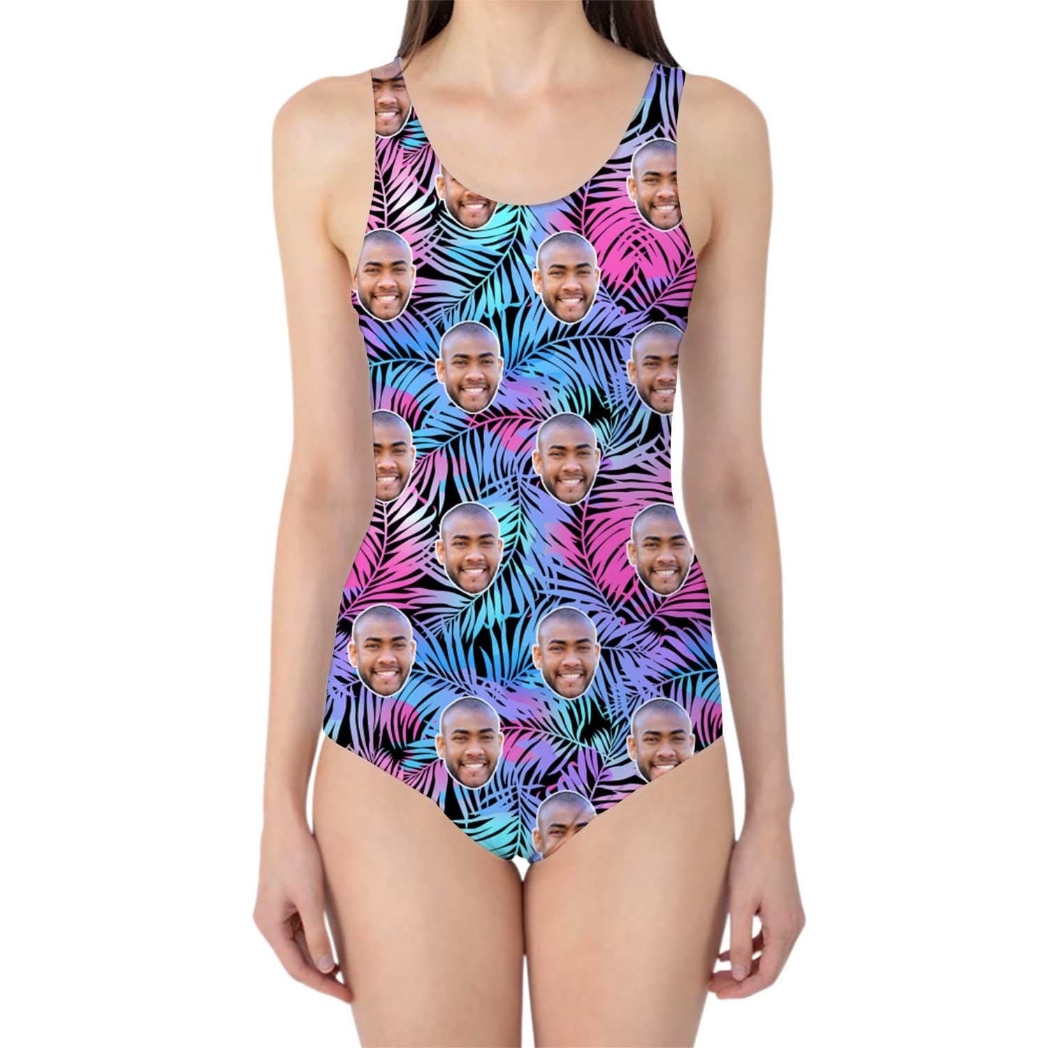 Tropical Neon Swimsuit Personalised With Face