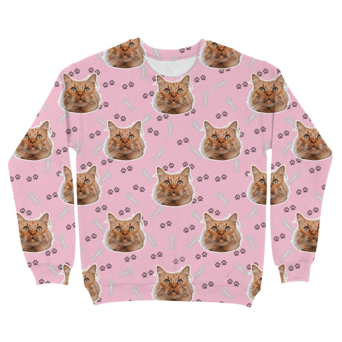 Cat Pattern Personalised Sweatshirt