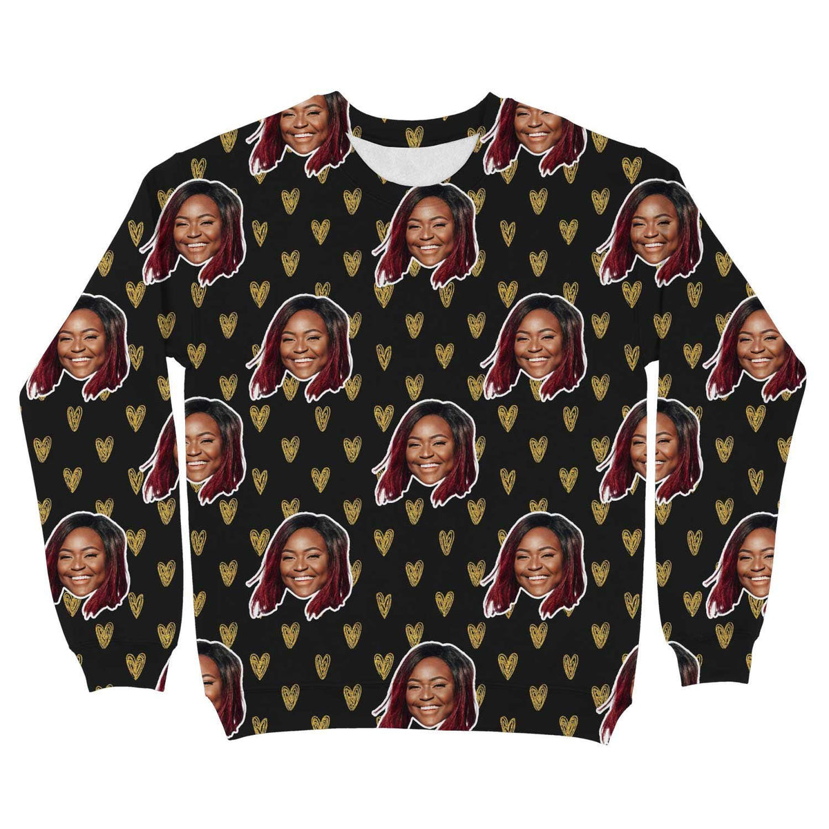 Gold Hearts Personalised Sweatshirt