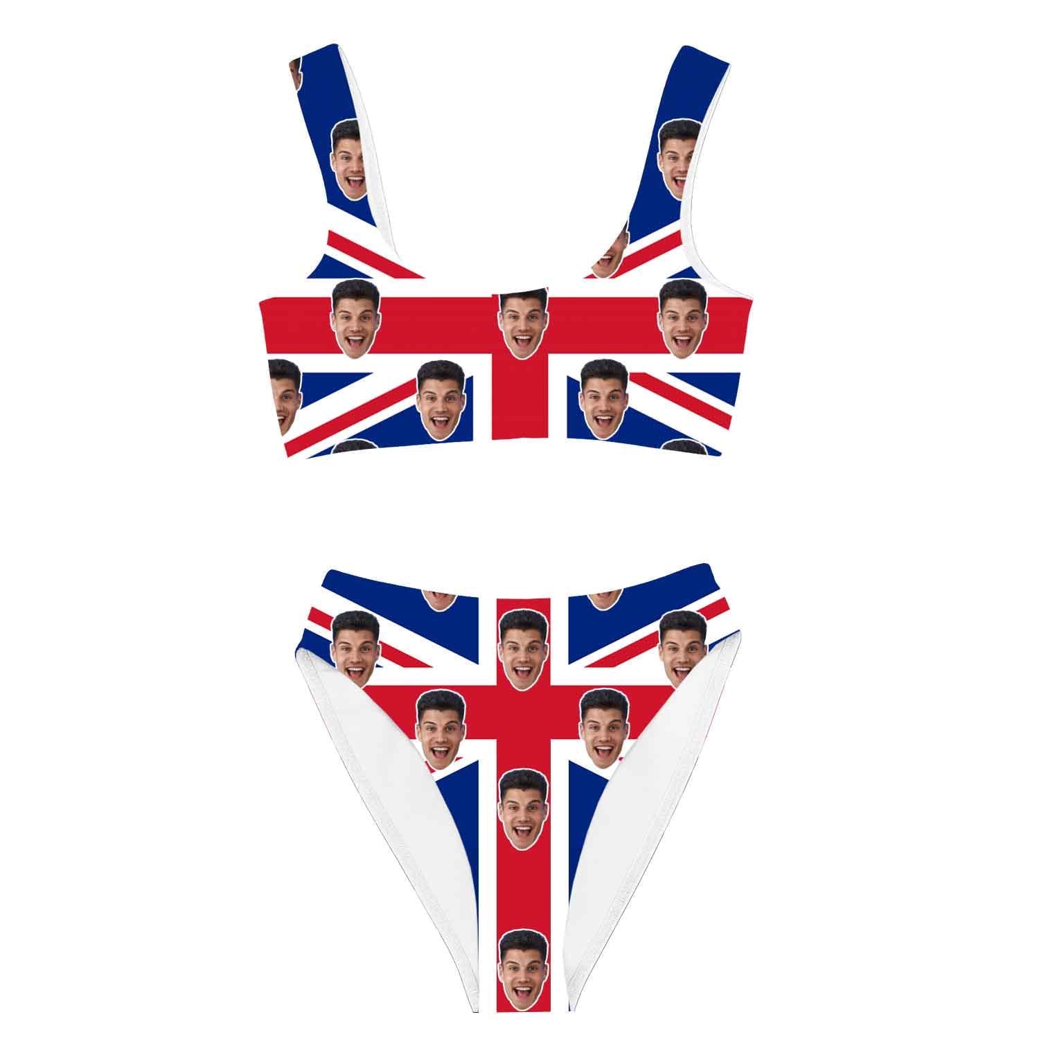 Union Jack Flag Custom Made Bikini Set
