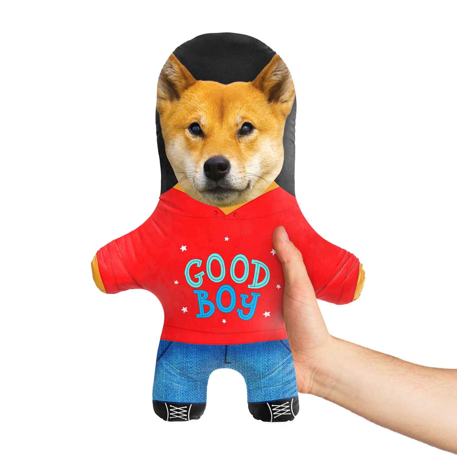 Good Boy Personalised Dog Toy | Custom Photo Dog Toy | Funny Squeaky Dog Toy