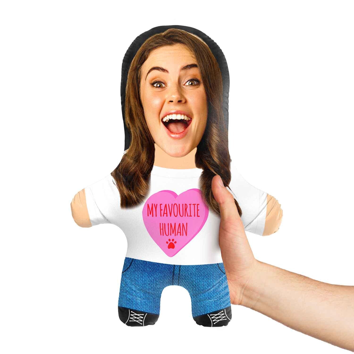 My Favourite Human Personalised Dog Toy | Custom Photo Dog Toy | Funny Squeaky Dog Toy