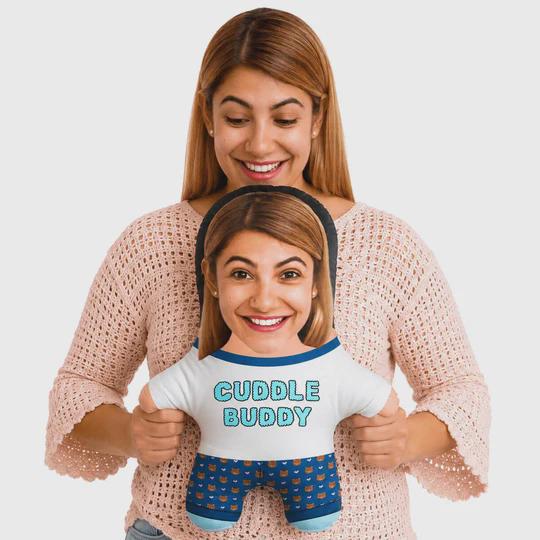 Cuddle Buddy Face Pillow Personalised Teddy Bear