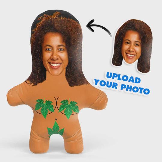 Female Naturist Face Pillow Personalised Teddy Bear