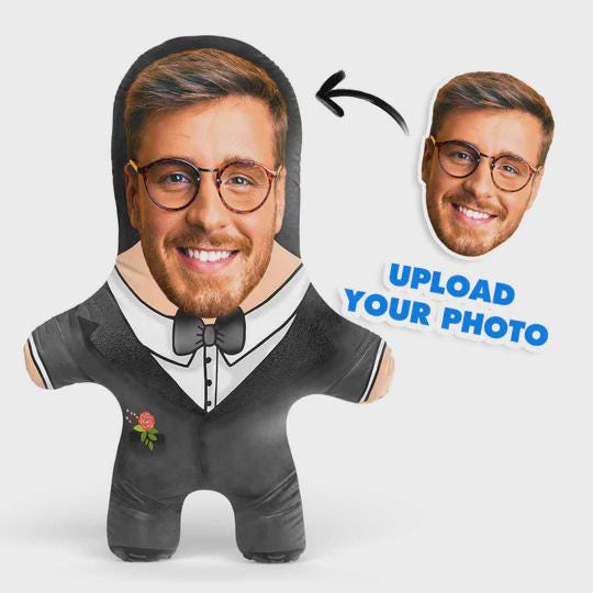Groom Face Pillow Personalised Teddy Bear