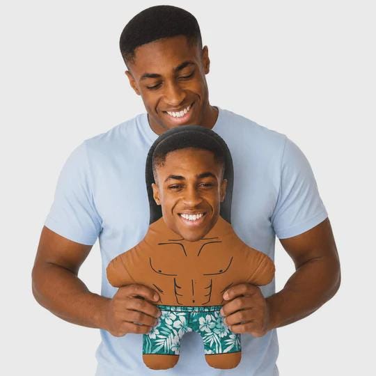 Beach Boy Face Pillow Personalised Teddy Bear