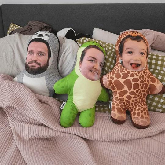 Personalised Giraffe Teddy Bear | Custom Photo Giraffe Pillow | Giraffe Lover Gift