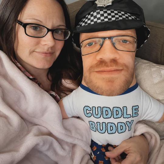 Cuddle Buddy Face Pillow Personalised Teddy Bear