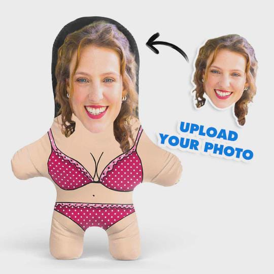 Bikini Babe Face Pillow Personalised Teddy Bear