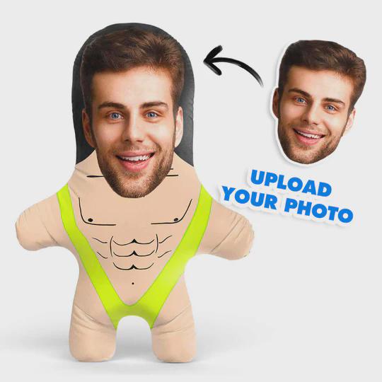 Mankini Face Pillow Personalised Teddy Bear