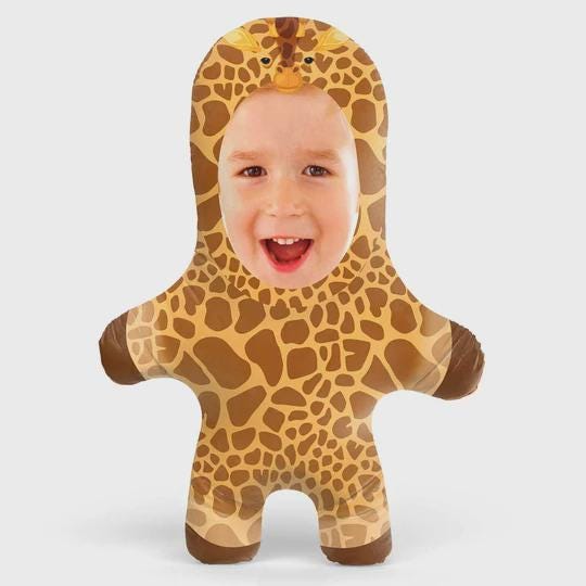 Personalised Giraffe Teddy Bear | Custom Photo Giraffe Pillow | Giraffe Lover Gift